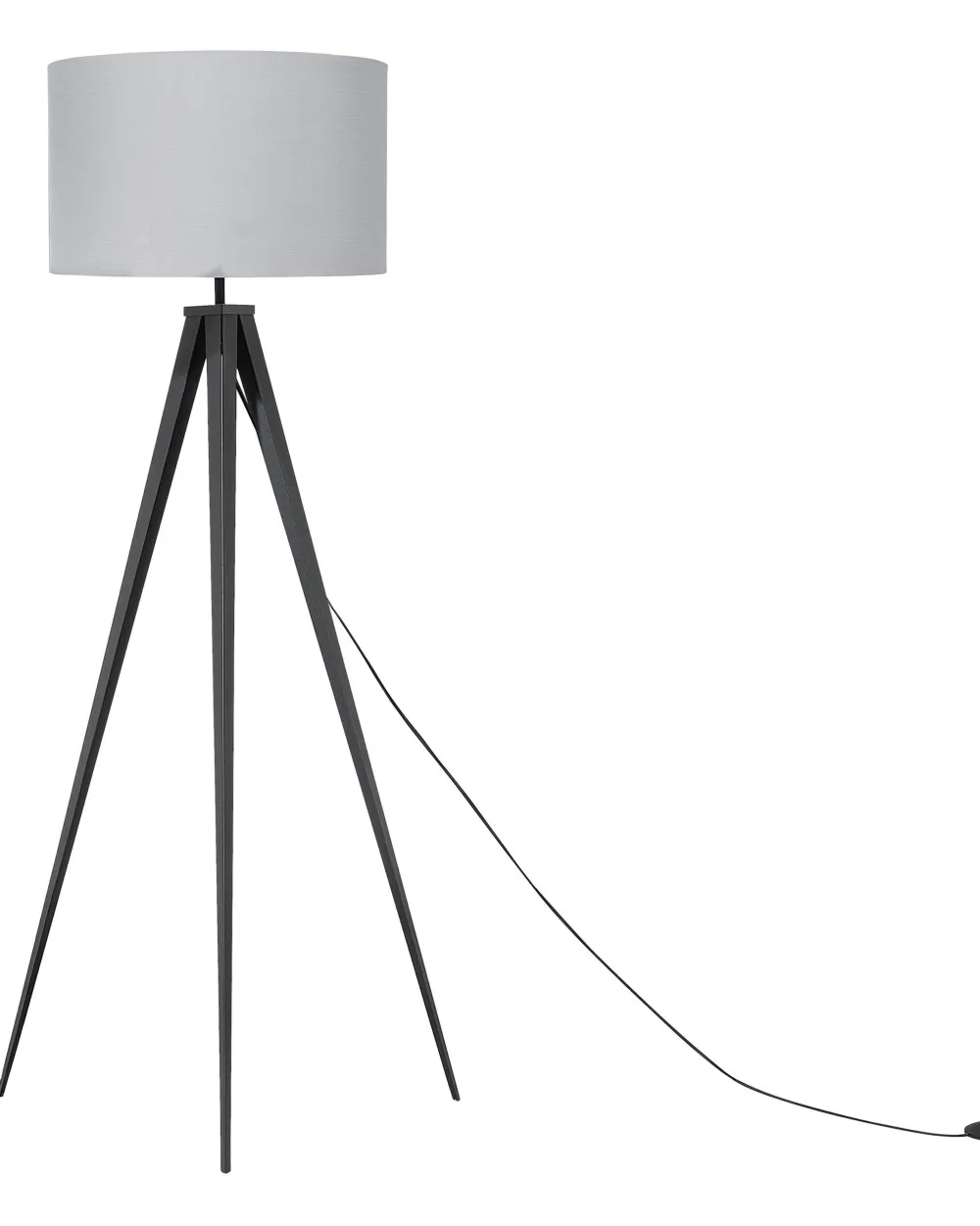 Valaisimet<Beliani Lattiavalaisin Metalli Harmaa Stiletto