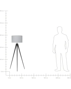 Valaisimet<Beliani Lattiavalaisin Metalli Harmaa Stiletto