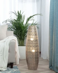 Shop Beliani Lattiavalaisin Metalli Hopea Maringa