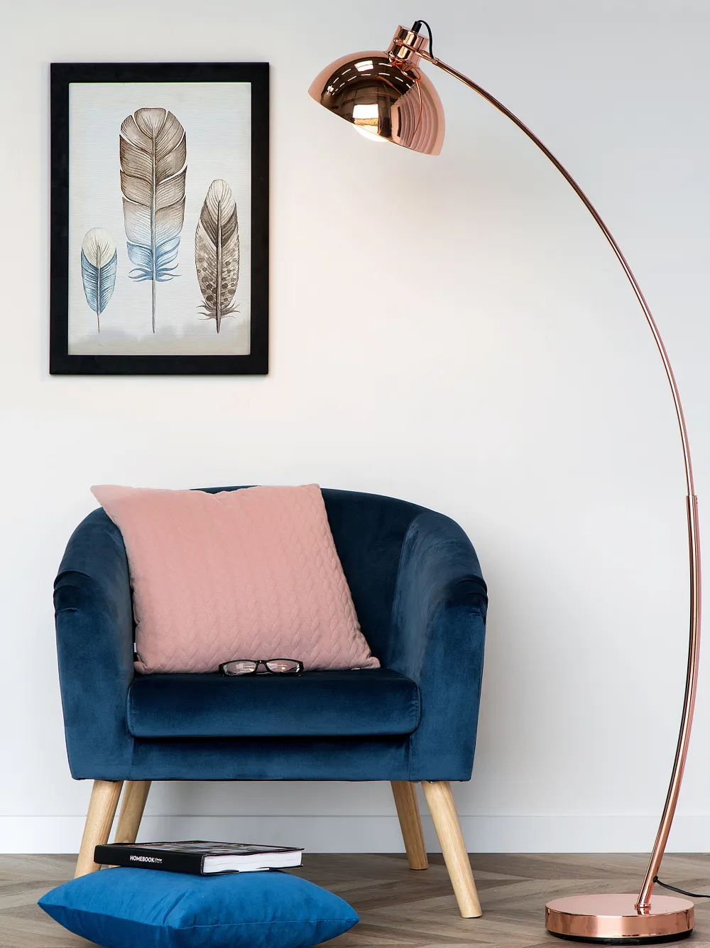 Valaisimet<Beliani Lattiavalaisin Metalli Kupari Dintel