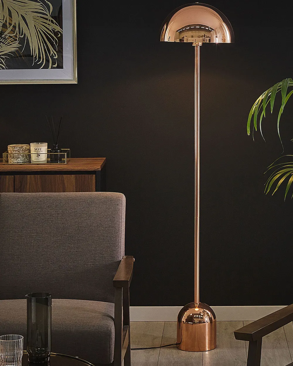 Valaisimet<Beliani Lattiavalaisin Metalli Kupari Macasia