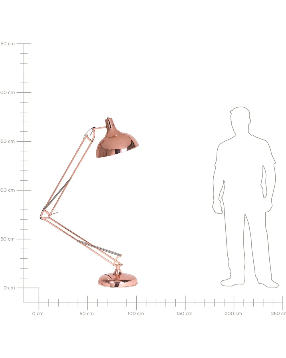 Valaisimet<Beliani Lattiavalaisin Metalli Kupari Parana