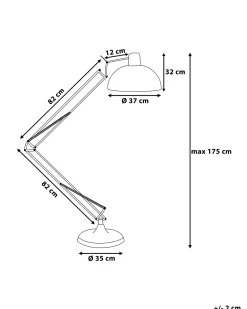 Valaisimet<Beliani Lattiavalaisin Metalli Musta Parana