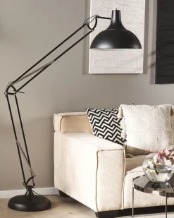 Valaisimet<Beliani Lattiavalaisin Metalli Musta Parana