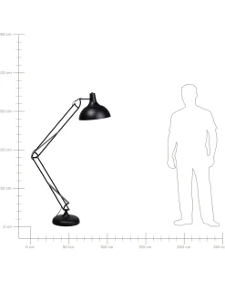 Valaisimet<Beliani Lattiavalaisin Metalli Musta Parana