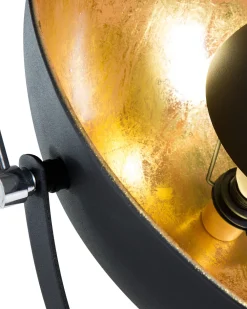 Discount Beliani Lattiavalaisin Metalli Musta/Kulta Thames Ii