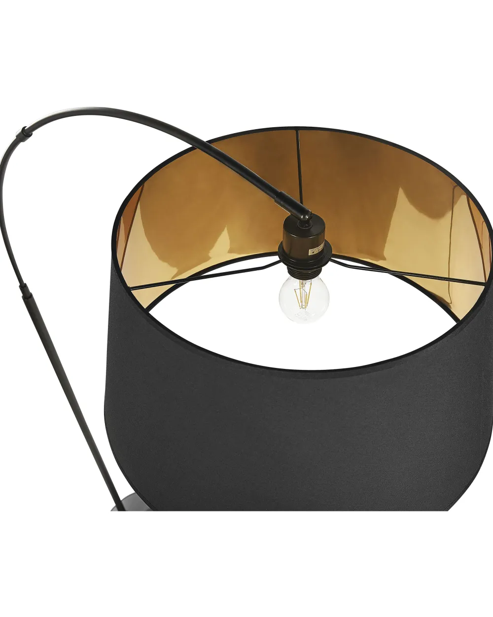 Valaisimet<Beliani Lattiavalaisin Metalli Musta/Kupari Yabus