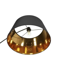 Valaisimet<Beliani Lattiavalaisin Metalli Musta/Kupari Yabus