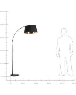 Valaisimet<Beliani Lattiavalaisin Metalli Musta/Kupari Yabus