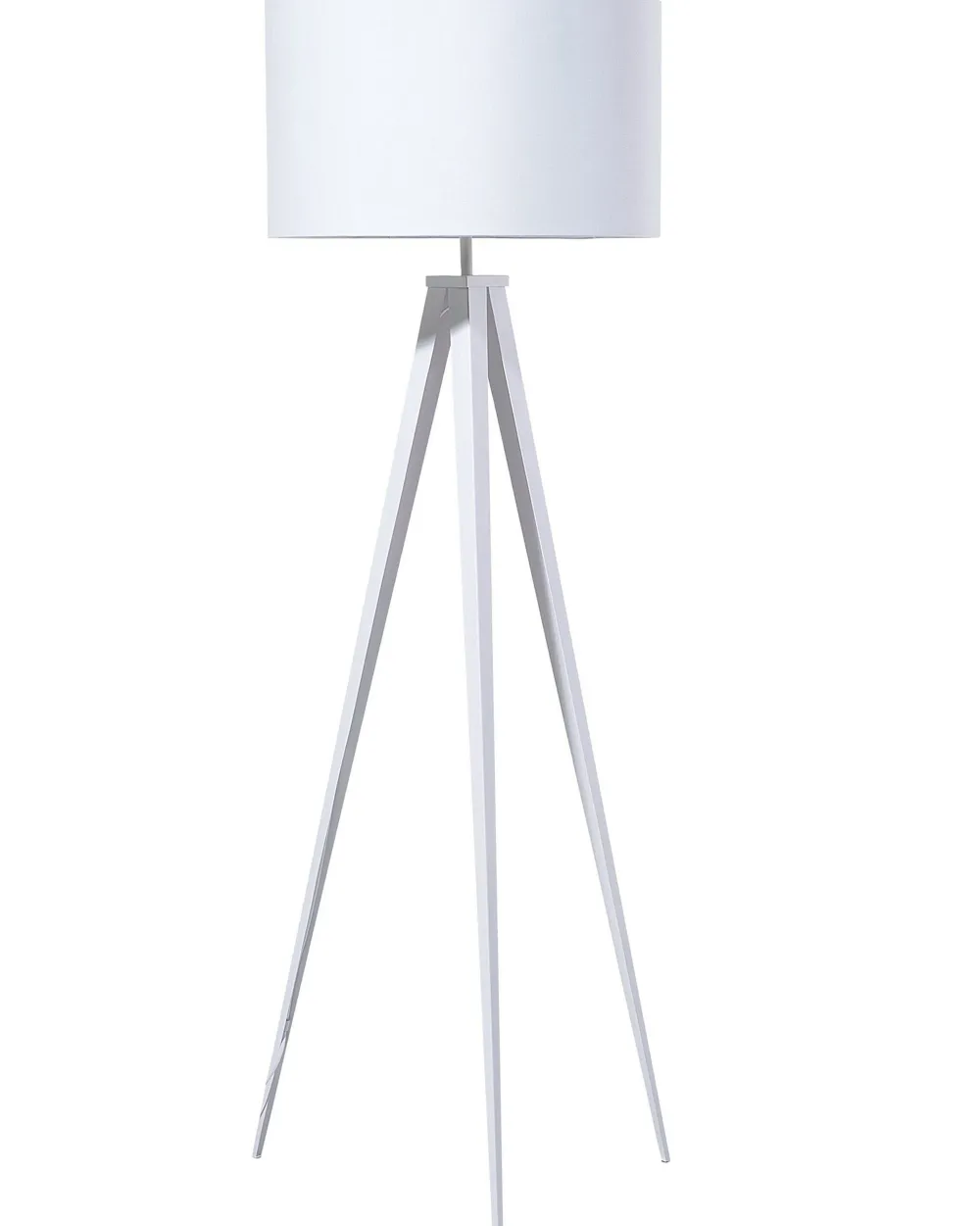 Valaisimet<Beliani Lattiavalaisin Metalli Valkoinen Stiletto