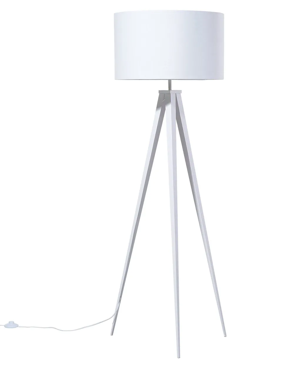 Valaisimet<Beliani Lattiavalaisin Metalli Valkoinen Stiletto