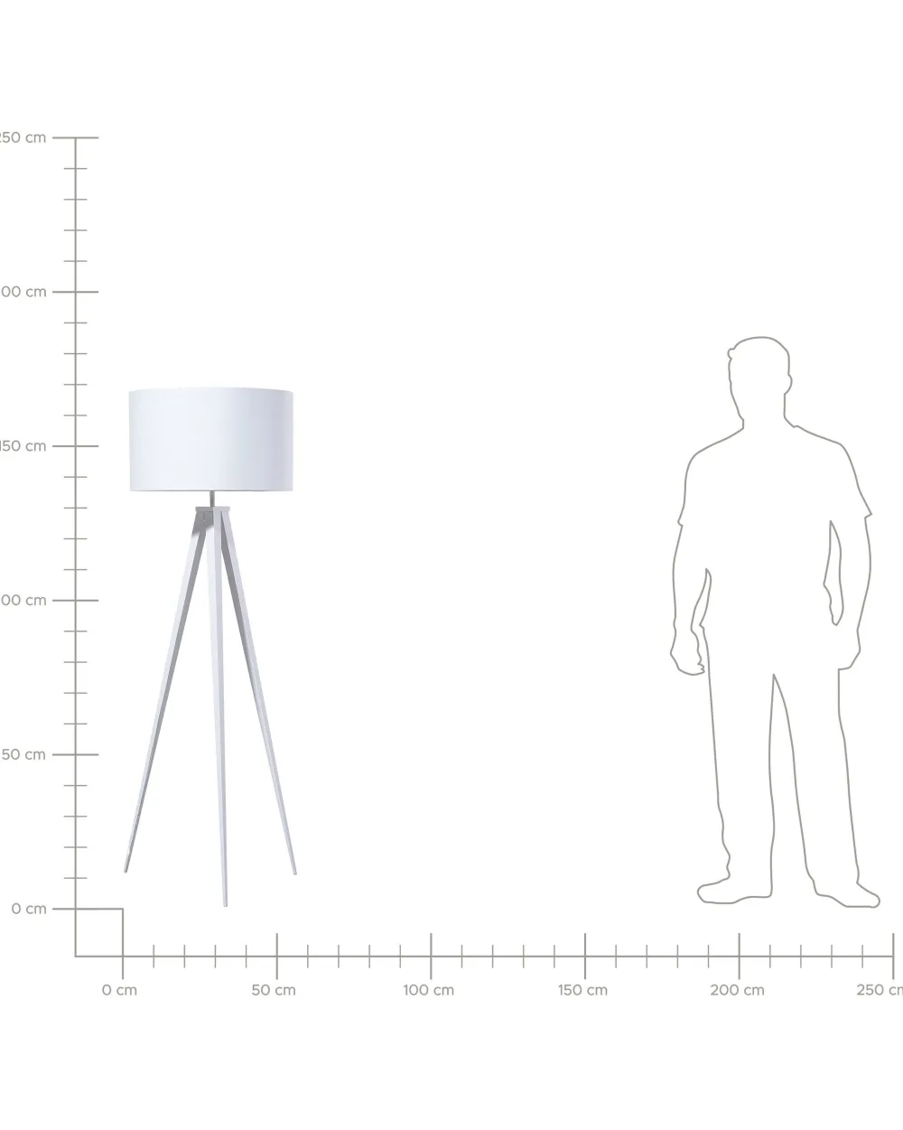 Valaisimet<Beliani Lattiavalaisin Metalli Valkoinen Stiletto