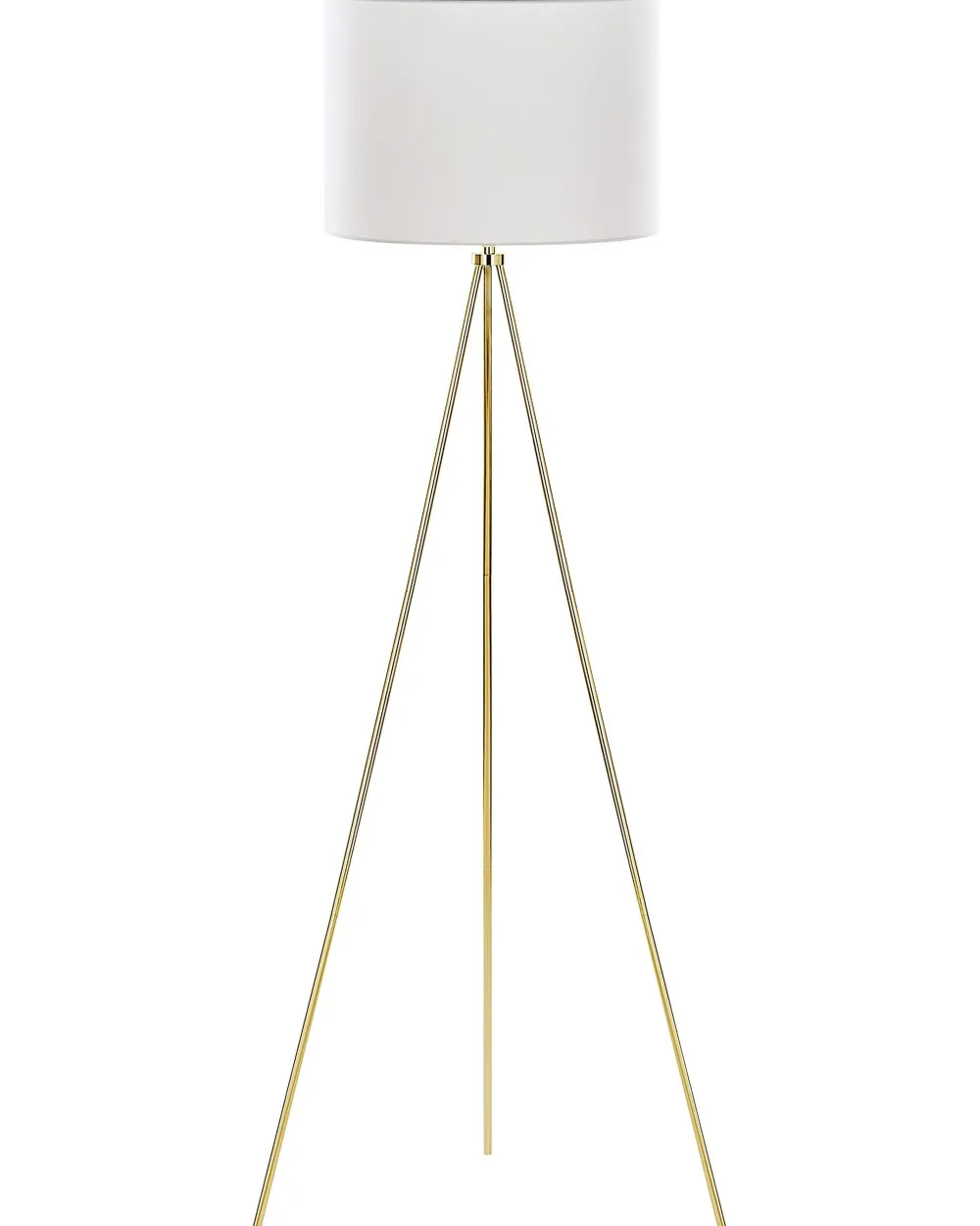 Valaisimet<Beliani Lattiavalaisin Metalli Valkoinen/Kulta Vistula