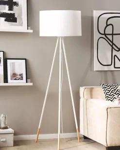 New Beliani Lattiavalaisin Metalli Valkoinen Tobol