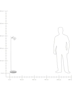 Valaisimet<Beliani Lattiavalaisin Metalli Valkoinen Corbones