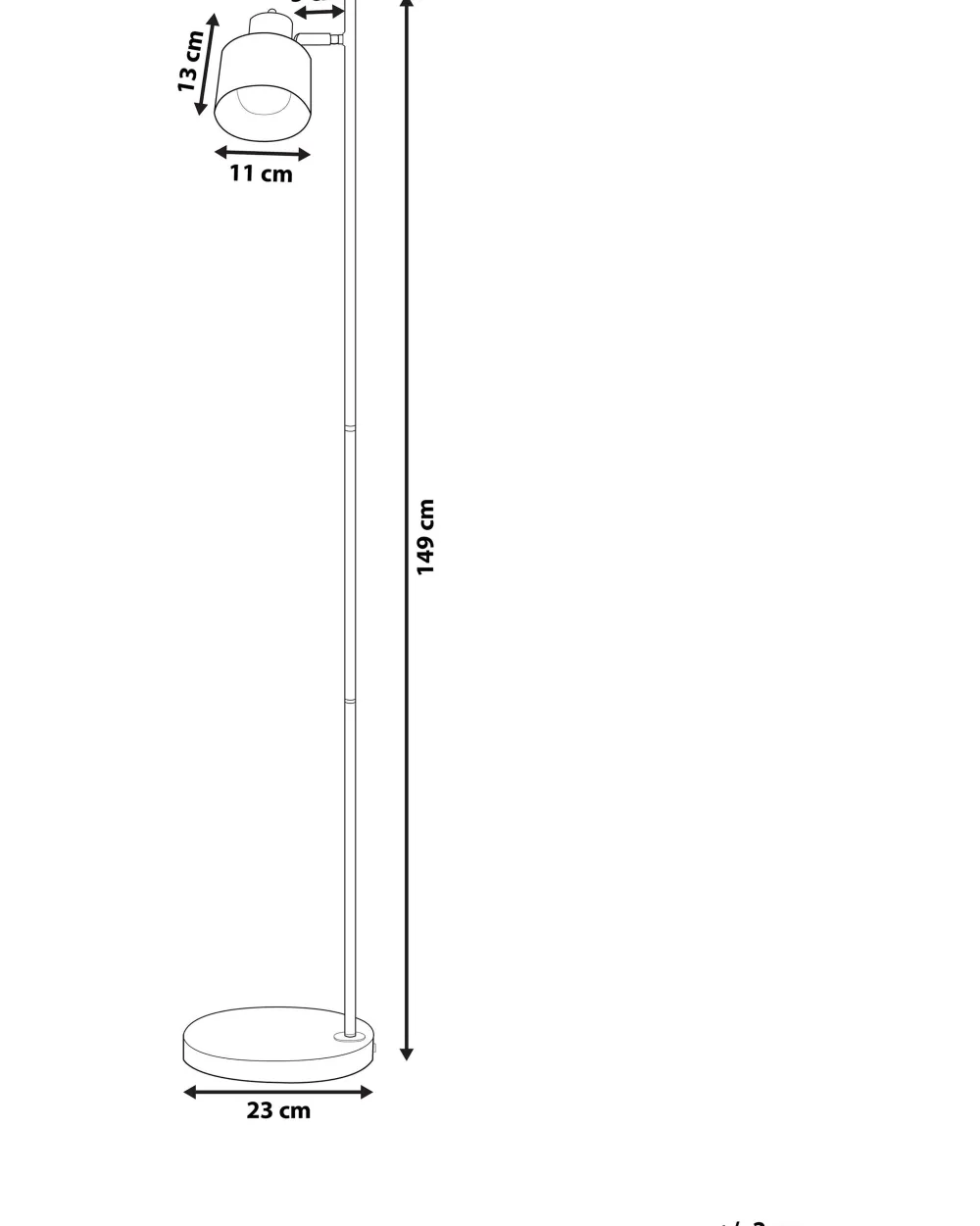 Valaisimet<Beliani Lattiavalaisin Metalli Valkoinen Corbones