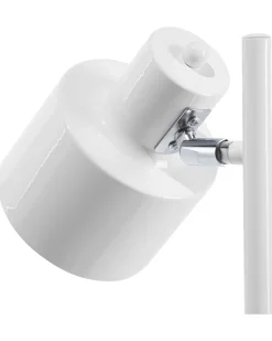 Valaisimet<Beliani Lattiavalaisin Metalli Valkoinen Corbones