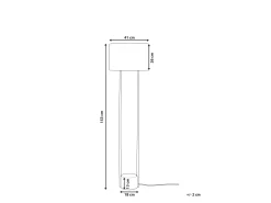 Valaisimet<Beliani Lattiavalaisin Metalli Valkoinen Remus