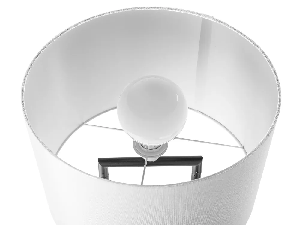 Valaisimet<Beliani Lattiavalaisin Metalli Valkoinen Remus