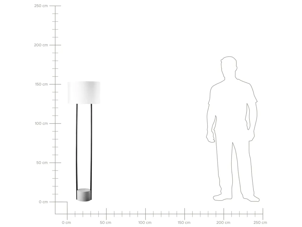 Valaisimet<Beliani Lattiavalaisin Metalli Valkoinen Remus
