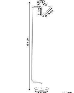 Valaisimet<Beliani Lattiavalaisin Rauta Musta Rimava