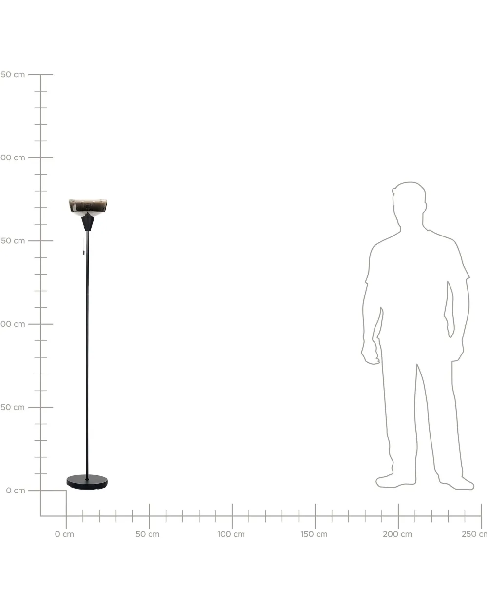 Outlet Beliani Lattiavalaisin Rauta Musta/Hopea Talparo