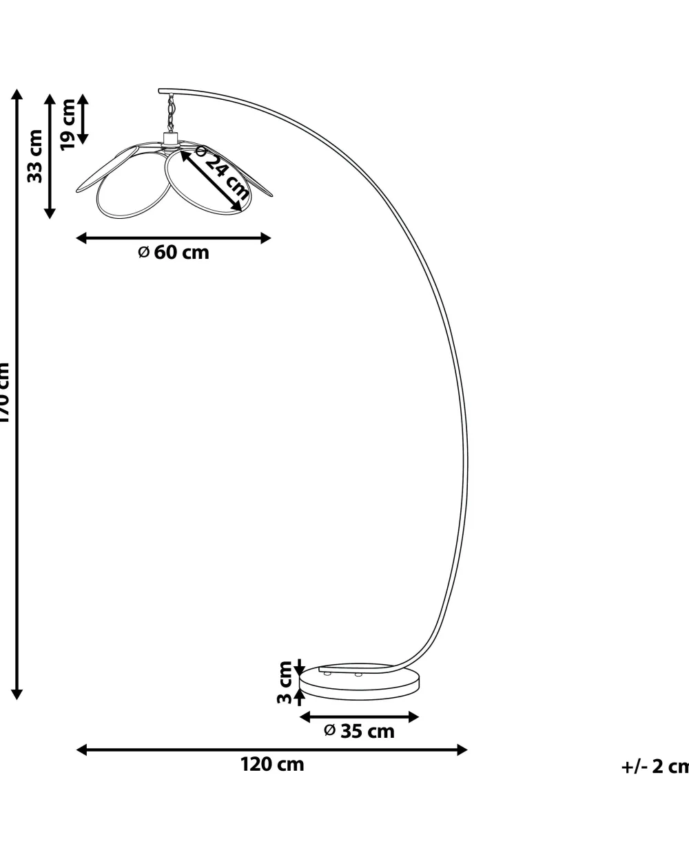 Valaisimet<Beliani Lattiavalaisin Rauta Musta/Luonnovari Merrica