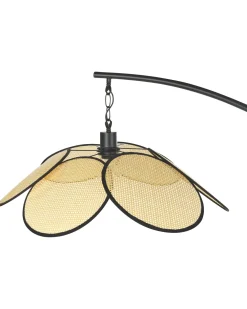 Valaisimet<Beliani Lattiavalaisin Rauta Musta/Luonnovari Merrica