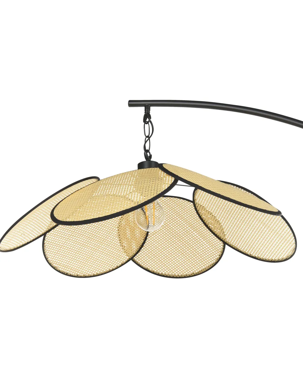 Valaisimet<Beliani Lattiavalaisin Rauta Musta/Luonnovari Merrica