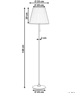 Valaisimet<Beliani Lattiavalaisin Rauta Valkoinen/Musta Torysa