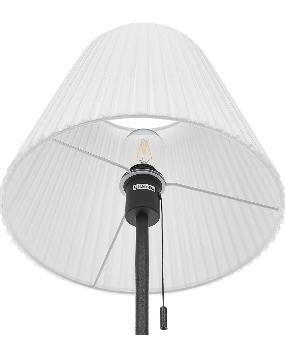 Valaisimet<Beliani Lattiavalaisin Rauta Valkoinen/Musta Torysa