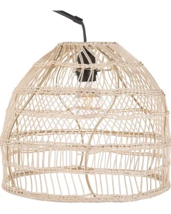 Valaisimet<Beliani Lattiavalaisin Rottinki Luonnonvari/Musta Guaviare