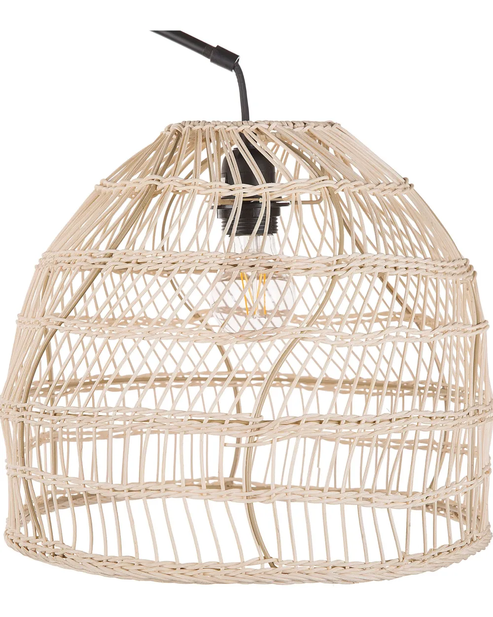 Valaisimet<Beliani Lattiavalaisin Rottinki Luonnonvari/Musta Guaviare