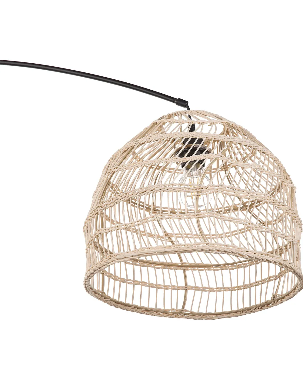 Valaisimet<Beliani Lattiavalaisin Rottinki Luonnonvari/Musta Guaviare