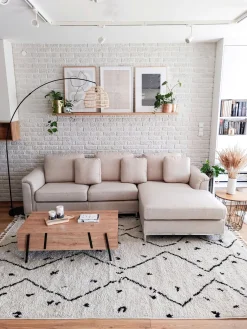 Valaisimet<Beliani Lattiavalaisin Rottinki Luonnonvari/Musta Guaviare