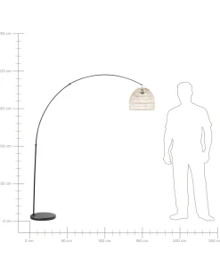 Valaisimet<Beliani Lattiavalaisin Rottinki Luonnonvari/Musta Guaviare