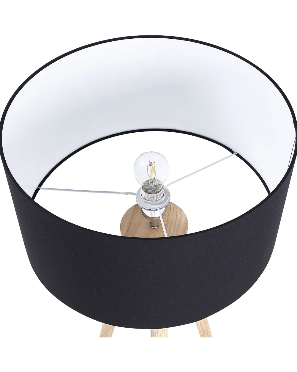 Valaisimet<Beliani Lattiavalaisin Tammi Musta Nitra