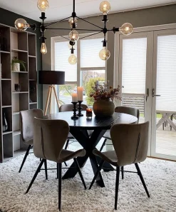 Valaisimet<Beliani Lattiavalaisin Tammi Musta Nitra