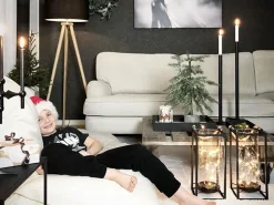 Valaisimet<Beliani Lattiavalaisin Tammi Musta Nitra