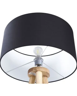 Valaisimet<Beliani Lattiavalaisin Tammi Musta Nitra