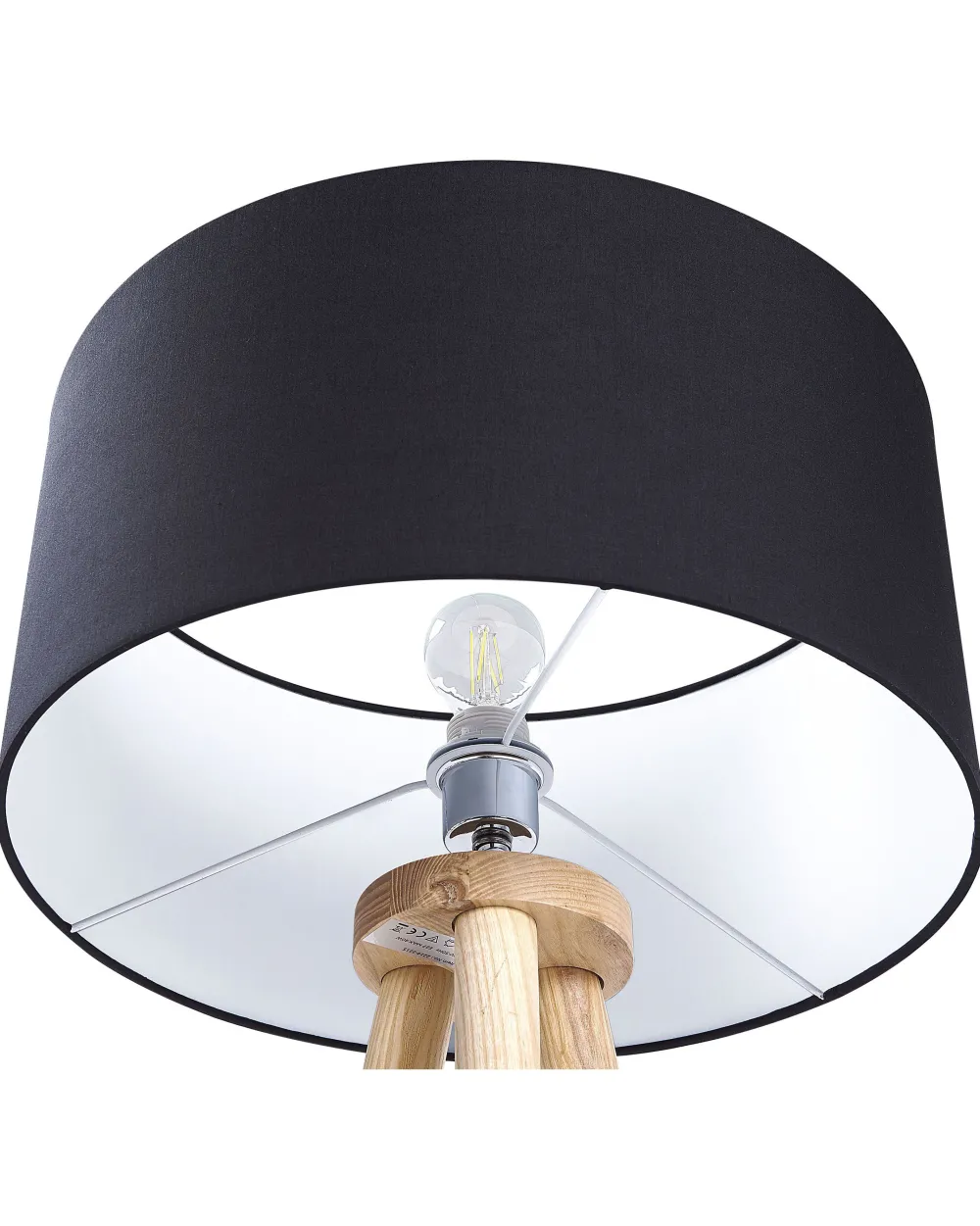 Valaisimet<Beliani Lattiavalaisin Tammi Musta Nitra