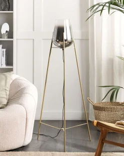 Valaisimet<Beliani Lattiavalaisin Teras Kulta Mena