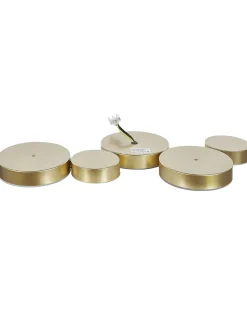 Valaisimet<Beliani Led-Kattovalaisin 5 Polttimoa Rauta Kulta Luga