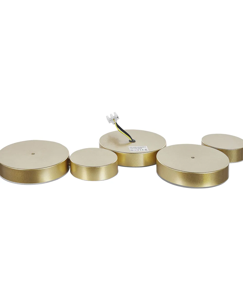 Valaisimet<Beliani Led-Kattovalaisin 5 Polttimoa Rauta Kulta Luga