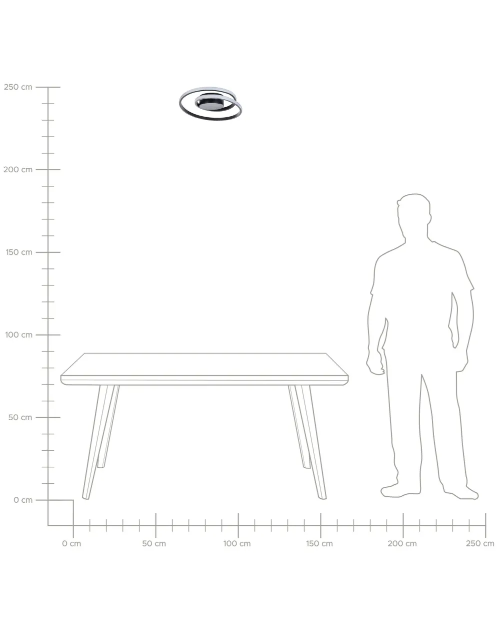 Valaisimet<Beliani Led-Kattovalaisin Alumiini Musta Naryn