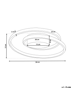Valaisimet<Beliani Led-Kattovalaisin Alumiini Musta Naryn