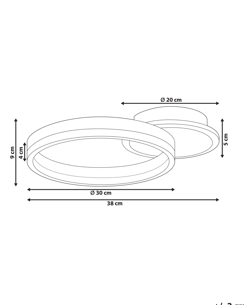 Valaisimet<Beliani Led-Kattovalaisin Alumiini Tummanruskea Glyde