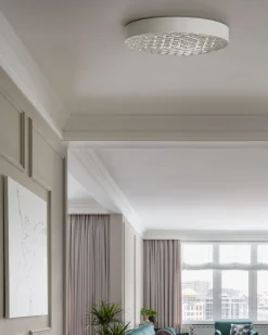 Best Sale Beliani Led-Kattovalaisin Rauta Valkoinen Arli