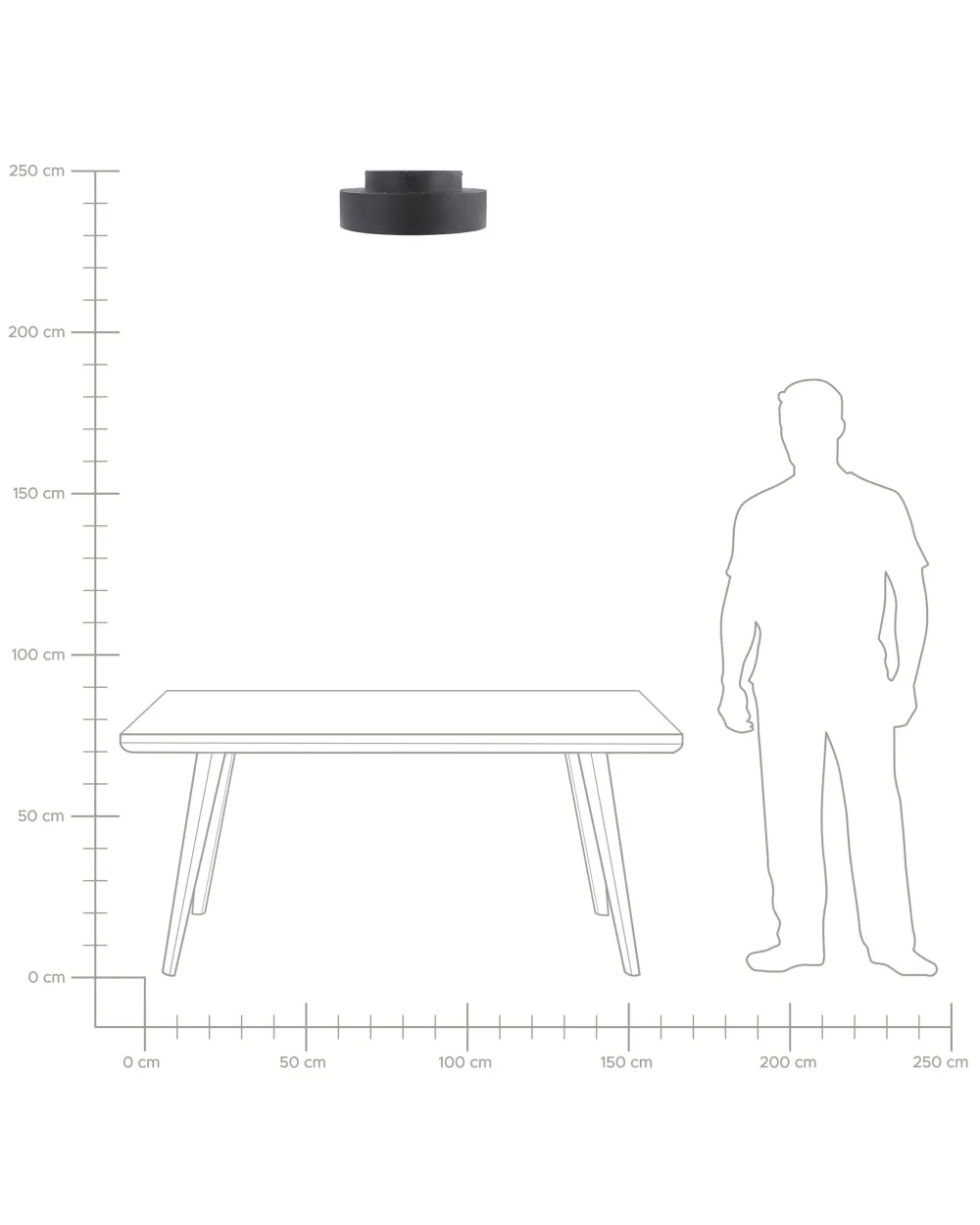 Outlet Beliani Led-Kattovalaisin Teras Musta Moei