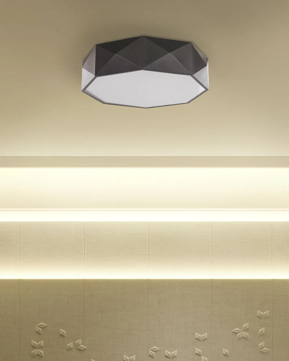 Valaisimet<Beliani Led-Kattovalaisin Teras Musta Svay